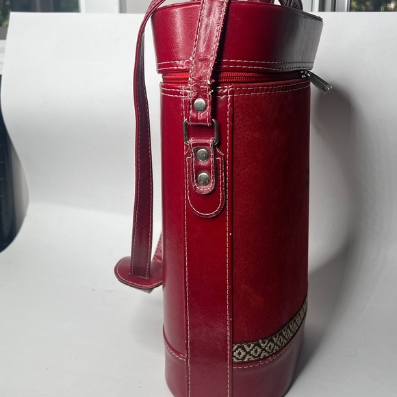 Givenchy Rare Vintage Red Large Tall Zip Around Bag - Picture 10 of 12